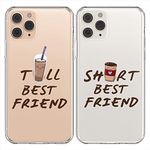 Cavka Matching Phone Case Compatible with - iPhone 11 Pro - 5.8 inch for Best Friends Cover Cute Tall and Short BFF Female Friendship Birthday Girlfriends Bestie Special Occasion for Two Girls Funny