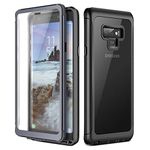 Prologfer Samsung Galaxy Note 9 Case Rugged 360 Degree Protection Built-in Screen Protector Shockproof Dustproof Case Cover for Samsung Galaxy Note 9 Black