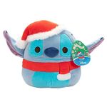 Squishmallows Original 8-Inch Santa Stitch - Lilo & Stitch - Official Jazwares Christmas Plush - Collectible Soft & Squishy Disney Stuffed Animal Toy - Gift for Kids, Girls & Boys