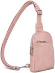 INICAT RFID Blocking Small Crossbody Sling Bags Chest bag for Women 1.9 Liter(Pink Dark)