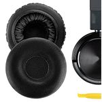 Geekria QuickFit Protein Leather Replacement Ear Pads for AKG Y40 Y45 Y45BT Headphones Earpads, Headset Ear Cushion Repair Parts (Black)