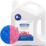 Wisesorb 8 LBS Premium Indicating Silica Gel (Blue to Pink), Reusable Desiccant Dehumidifier Moisture Absorber