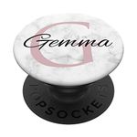 PopSockets Gemma Rose Pink Glamour Monogram Letter G Girls PopSockets PopGrip: Swappable Grip for Phones & Tablets