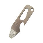 Titanium EDC Multi Tool with Bottle Opener, Pry Bar, and Flathead Screwdriver Tip, Fits Key Ring (1 pc)