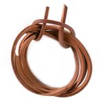 Shoe String 1 Pair of 120cm Brown Leather Shoe Laces for Deck Shoes - Unisex Square Cut Shoelaces - Shoe Lace for Men and Women