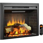 LegendFlame Carl 28" W Electric Fireplace Insert (EF262), Fireplace Heater 750/1500W, Fire Crackling Sound, Remote Control