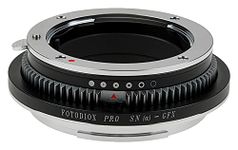 Fotodiox SnyA-GFX-Pro Pro Lens Mount Adapter, Sony Alpha A-Mount (and Minolta AF) DSLR Lens to Fujifilm G-Mount GFX Mirrorless Digital Camera Systems, Black/Chrome