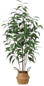 Ferrgoal Artificial Eucalyptus Tree,4Ft Tree Fake Plant in Pot for Home and Office Decor,Potted Faux Plants Tall Artificial Trees for Indoor, Outdoor