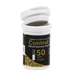 Control D Test Strips, 50 Count (Black) for Control D Glucometer only