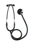 Pro Single Head Stethoscope Light weight Ideal for EMT Doctor Nurse Vet Medical Student Health Blood Stethoscope (Black)