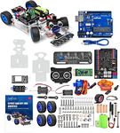 OSOYOO Robot Rc Smart Car DIY Kit for Arduino to Build for Adults, Teens with Servo Power Steering Motor, Wifi, Bluetooth, Code Programmable Compatible with Arduino UNO