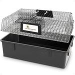 Rugged Ranch Ratinator Live Rat and Mouse Trap Cage, Humane Multi Catch Rodent Control - Indoor or Outdoor Large Metal Wire Catcher with Dual Door for Rats and Mice