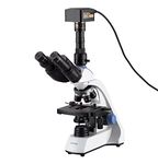 AmScope 40X-2500X LED Trinocular Compound Microscope w 3D Two-Layer Mechanical Stage with 18MP USB3.0 Camera