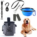 SSRIVER Dog Training Kit Easy to Carry Dog Snacks and Toys, Includes(1 Dog Training Bag and 1 Dog Clicker for Training,1 Dog Doorbells and 1 Dog Bowl, 1 Dog Whistle for Training and 2 Pieces Poop Bag)