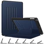 Fintie Magnetic Stand Case for iPad 9.7 2018 2017 / iPad Air 2 / iPad Air, [Multiple Secure Angles] Shockproof Rugged Soft TPU Back Cover with Auto Wake/Sleep, Navy