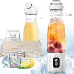 Portable Blender, Personal Blender for Shakes and Smoothies, 300W Powerful Smoothie Blender, 3X More Power than Mini Travel Blender, Crush ice|OUSMIN Blender BravoS (White, 4th Gen|Gift Set)