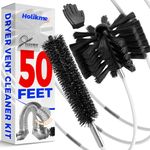 Holikme 50 Feet Dryer Vent Cleaner Kit Lint Remover Flexible Dryer Vent Cleaning Brush Extends Up to 50 Feet