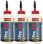 Soudal Wood Glue Pro 45P, Polyurethane Glue Waterproof D4 Glue, 750 ml, Pack of 3