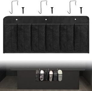 RVZONE RV Shoe Pockets 6 Large Pockets Heavy Hanging Bedside Storage Organizer with Sturdy Hooks Storage Pockets Hangs on bed for Shoes Toys and Tool Accessories