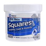 Spenco 2nd Skin Gel Squares Soothing Protection and Bacterial Barrier for First Aid Kits, 200-Count, One Size