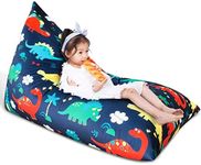 Jorbest Stuffed Animal Storage Bean Bag Chair for Kids and Adults, Bean Bag Stuffed Animal Storage, Dinosaur Bean Bag Chair Cover for Kids, Dinosaur Bean Bag - Cover ONLY (200 L/52 Gal)