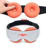 Manta Steam Sleep Mask - Total Blackout Heated Eye Mask with Zero Eye Pressure, 100% Natural Gentle Steam Eye Mask for Migraine Headaches, Rest, Sleep, Dry Eyes, Puffy Eyes & Sinus Relief