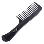 Fine Lines - Professional Rake Comb - Hair Detangling and Shower Comb Great for Afro, Wet or Curly Hair | Thick Plastic Black antistatic comb