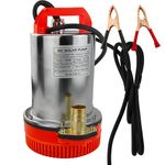 AeKeatDa DC 12V Submersible Water Pump Submersible Deep Well Water Pump 1 inch Outlet，Irrigation Water Pump with Upgrade Copper Motor