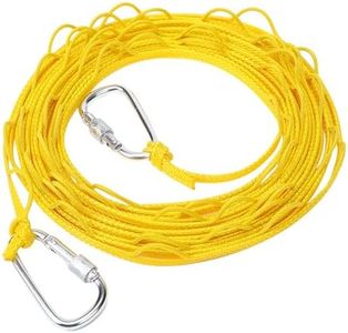 16.4Ft Portable Travel Clothesline,Travel Washing Line,Indoor & Outdoor Clothes Drying Rope for Hotel,Backyard,Cruise Ships,Camping,Windproof Clothes Laundry Line with Hang Holes(Yellow) ﻿