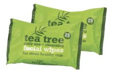 **25+25 FREE!!!** Tea Tree Daily Cleansing Facial Wipes For Healthy Clean Skin