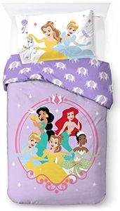 Jay Franco Disney Princess Heart of Gold 100% Cotton Children's Bedding Set 135 x 200 cm Single Bed Size - Duvet Cover + Pillowcase 50 x 70 cm