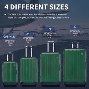 FLYMAX 29" Large Suitcase – Lightweight Hard Shell Luggage