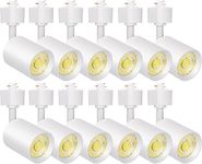 VANoopee 12-Pack 10W Dimmable LED Track Lighting Heads H Type Track Light Replacement Fixtures Bright 4000K Neutral White Ceiling Spotlight for Accent Task Art, Flicker Free CRI90+ 24° 800lm White