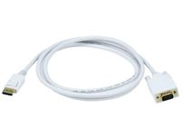 Monoprice 106019 6-Feet 28AWG Display Port to VGA Cable - White