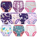 MooMoo Baby Training Underwear 10 Packs Absorbent Toddler Training Pants for Boys and Girls Cotton Pink 2T