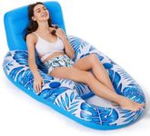 Jasonwell Inflatable Pool Float Adult - Pool Floaties Lounger Floats Rafts Floating Chair Floats Water Floaty for Swimming Pool Lake Lounge Float with Cup Holders Beach Pool Party Toys for Adults Kids