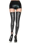 Music Legs 4867-BLACK Footless Lace
