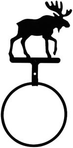 Village Wrought Iron Moose Towel Ring Towel Rack