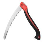 GIVEDOUA 12 Inch Heavy Duty Pruning Saw, Folding Hand Saw with SK5 Curved Blade, Triple-Cut Razor Teeth Used for Trees Wood Cutting Camping Gardening Work, Hiking, Landscaping, Tree Trimming