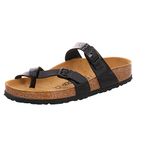 Birkenstock Women's^Women's Flip Flop Sandals, Black, 5.5 UK, Black, 8 Women/6 Men