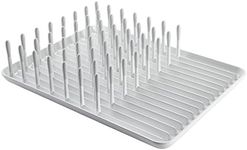 OXO Good Grips Compact Dish Rack, Biscuit, 13-3/4" x 10-3/8" x 3-1/2" h for Storage