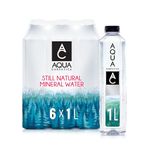 AQUA Carpatica 1L x 6 Pure Natural Still Mineral Water - Bottled Water, Virtually Nitrate Free, Low Sodium, Naturally Alkaline, Natural Electrolytes, Premium Multipack 100% Recyclable