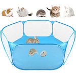 RANYPET Guinea Pig Playpen - Breathable & Transparent Pet Playpen Pop Open Outdoor/Indoor Exercise Fence, Portable Yard Fence for Guinea Pig, Rabbits, Hamster, Chinchillas and Hedgehogs