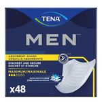 TENA Men Incontinence, Discrete Disposable, Guards, Comfortable Fit, Maximum Absorbency Protection, Universal Fit, 48 Count