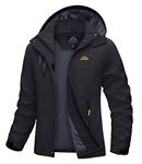 MAGCOMSEN Womens Waterproof Jacket Winter Outdoor Jackets Skiing Snow Jacket for Women Warm Rainproof Jacket with Multi Pockets Coats, S / Tag M, Black