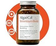 AlgaeCal - Strontium Boost for Bone Density Increase, Natural Trace Mineral Supplement for Bone Health, Clinically Supported Strontium Supplement to Boost your Bone Strength, Dairy & Gluten-Free - Non-GMO 60 Veggie Capsules