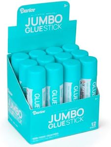 Darice 12 Jumbo Glue Sticks, 1.4 Oz All Purpose Stick Glue, Strong Hold, Easy Stick, Quick Drying, Non-Toxic, Scrapbooking, Back to School Supplies, Home, Office