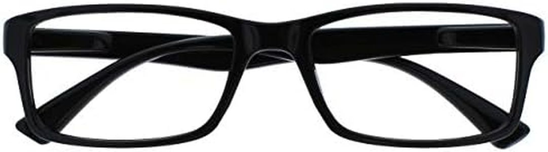 UV Reader Lunettes de Lecture Noir Designer Style Hommes/Femmes UVR092BK +1,50
