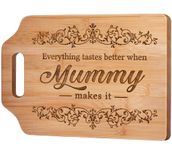 Giftasy Mummy Gifts, Mummy Birthday Gifts - Unique Handmade Engraved Bamboo Cutting Board, Kitchen Gifts for Mummy from Daughter Son, Presents for Mummy on Birthday Christmas Mothers Day