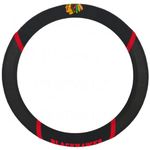 Fanmats 14789 NHL Chicago Blackhawks Polyester Steering Wheel Cover 15"x15"